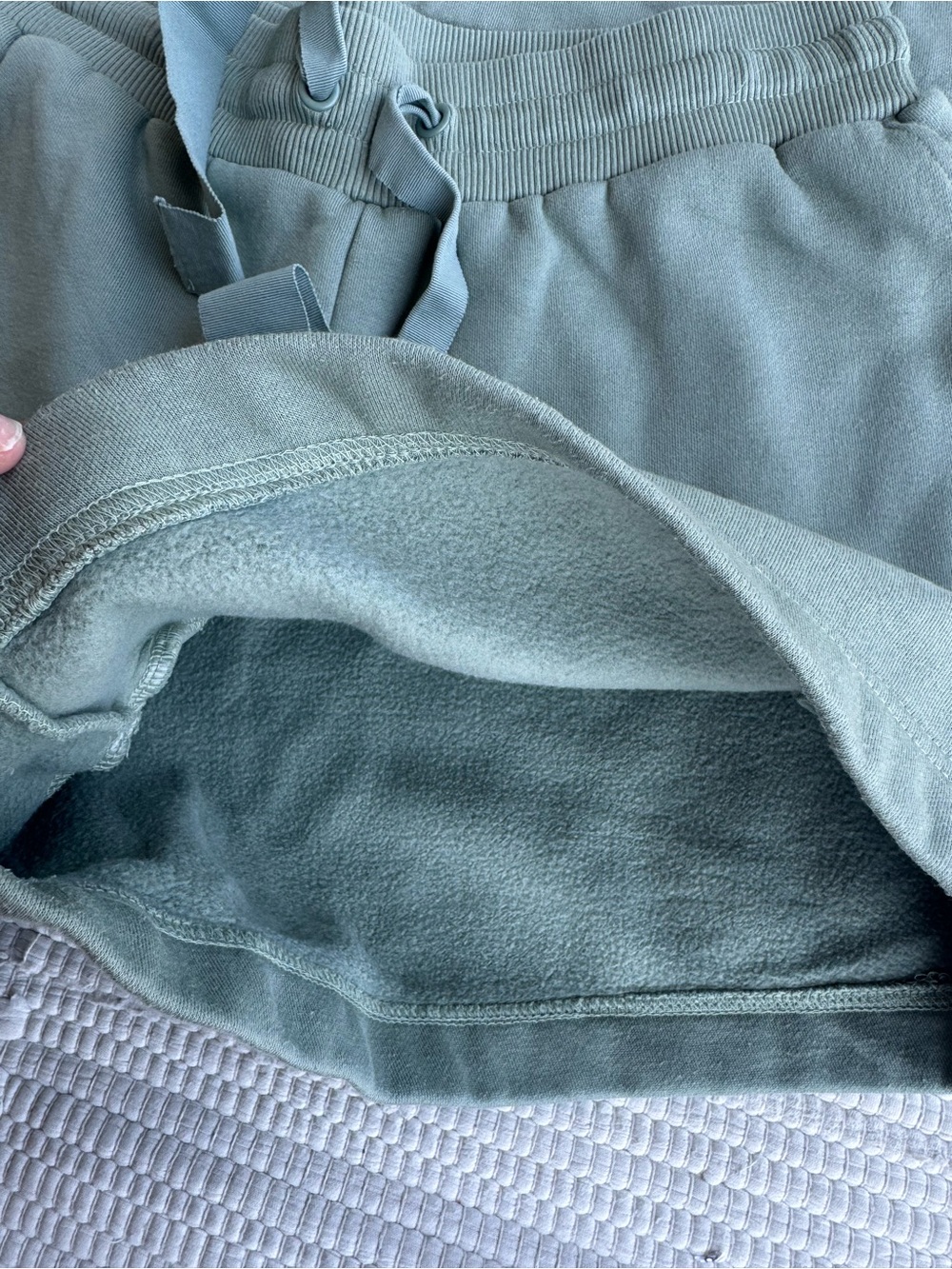 Lou & Grey Sage Green Hoodie and Shorts Loungewear Set - Picture 3 of 13